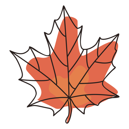 Herbst-Natur-Blatt-Symbol PNG-Design