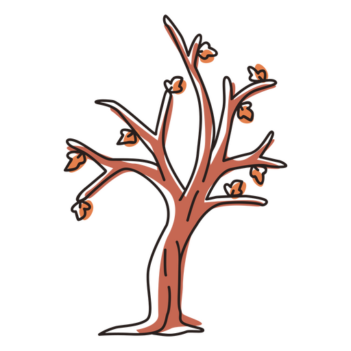 Herbst-Natur-Baum-Symbol PNG-Design