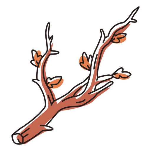 Herbst-Natur-Zweig-Symbol PNG-Design