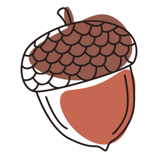 Icono de bellota de naturaleza caída Diseño PNG