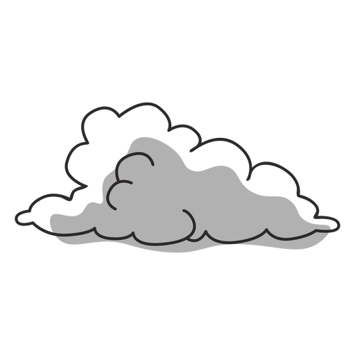 Ícone de nuvem de natureza de outono Desenho PNG