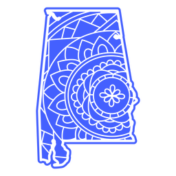 Estados da mandala do Alabama Desenho PNG