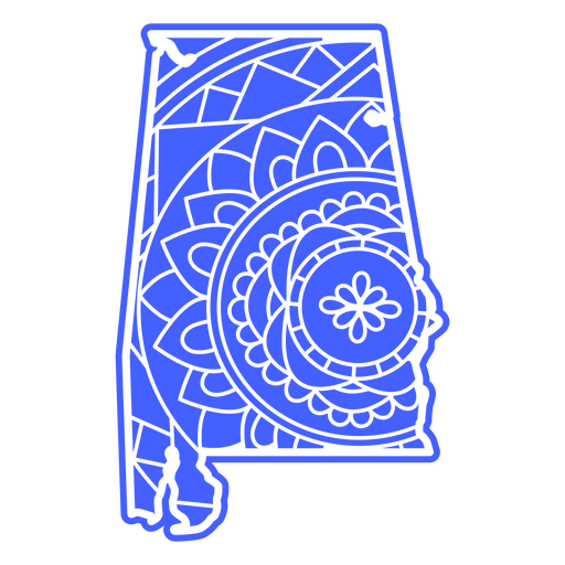 Estados da mandala do Alabama Desenho PNG