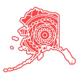 Alaska-Mandala-Staaten PNG-Design