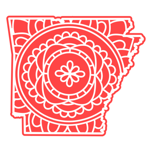 Arkansas mandala states PNG Design