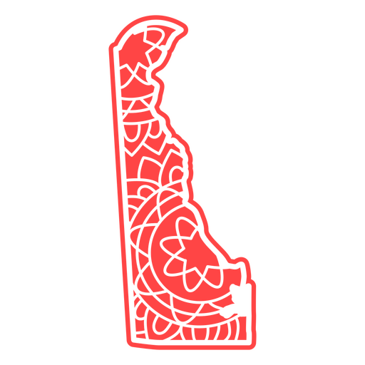 Estados del mandala de Delaware Diseño PNG