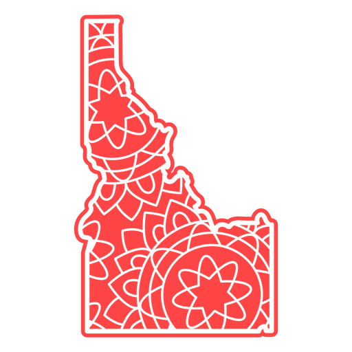 Estados da mandala de Idaho Desenho PNG