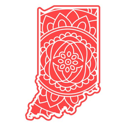 Estados da mandala de Indiana Desenho PNG