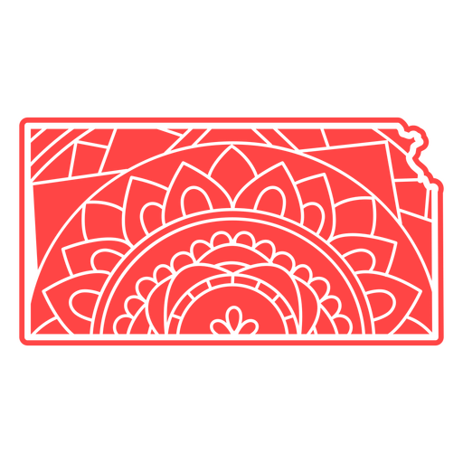 Staaten-Mandala Kansas PNG-Design
