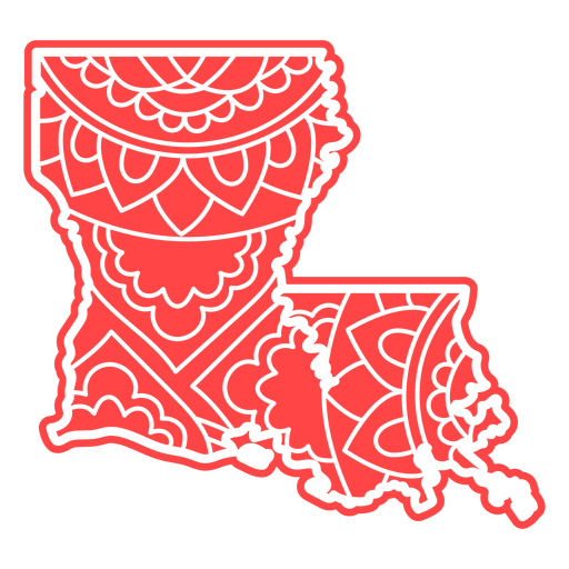 Estados del mandala de Luisiana Diseño PNG
