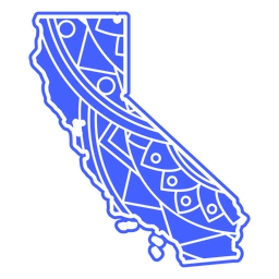 Estados da mandala da Califórnia Transparent PNG