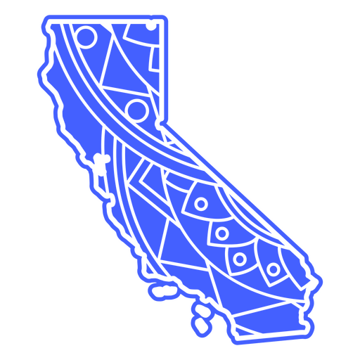 Estados da mandala da Califórnia Desenho PNG