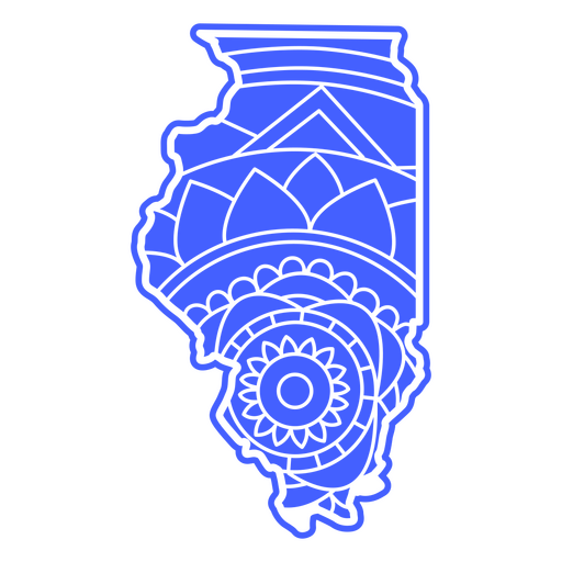 Estados del mandala de Illinois Diseño PNG