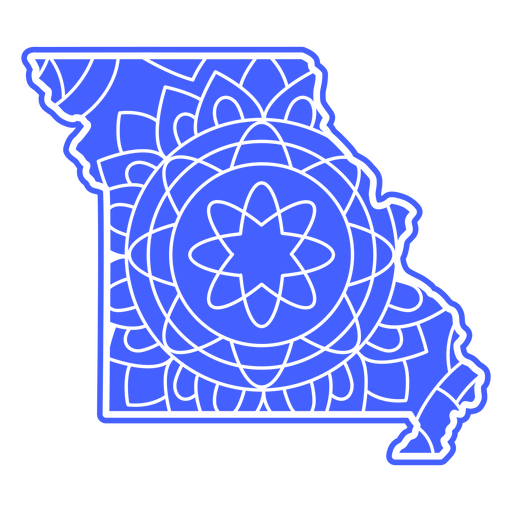 Estados da mandala do Missouri Desenho PNG