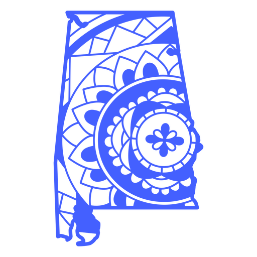 Mandala dos Estados Alabama Desenho PNG