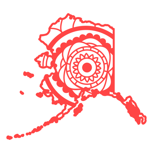 Staaten-Mandala Alaska PNG-Design