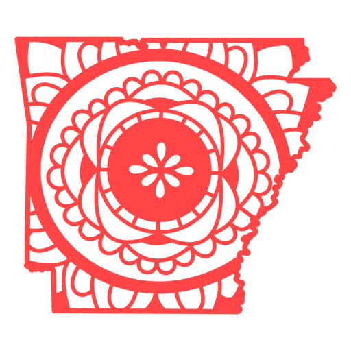 Mandala dos Estados do Arkansas Desenho PNG