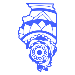 Mandala dos Estados Illinois Desenho PNG