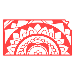 Mandala del mapa de Kansas Diseño PNG