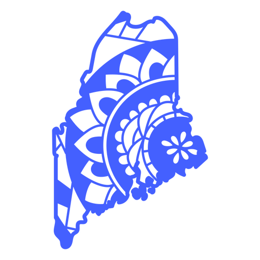 Mandala del mapa de Maine Diseño PNG