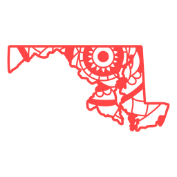 Mandala do mapa de Maryland Desenho PNG