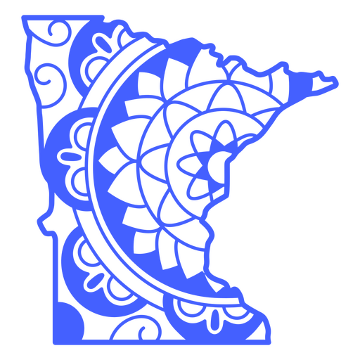 Mandala do mapa de Minnesota Desenho PNG