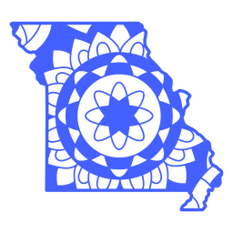 Missouri map mandala PNG Design