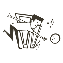 AVC cheio de menino jogando boliche Desenho PNG