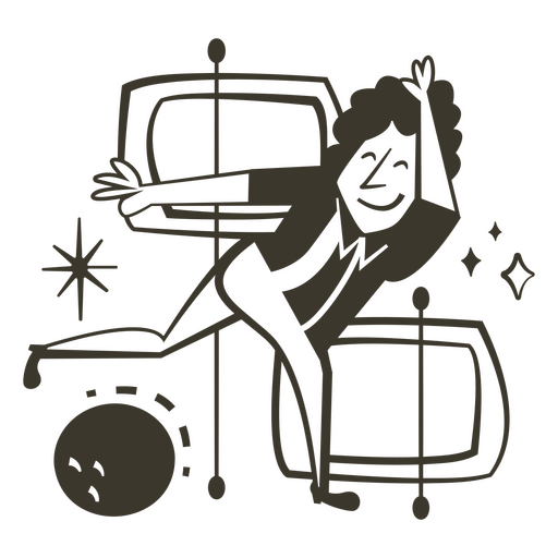 Bowling gefülltes Zählspiel PNG-Design