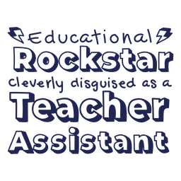 Teacher Assistant Rockstar Quote PNG & SVG Design For T-Shirts