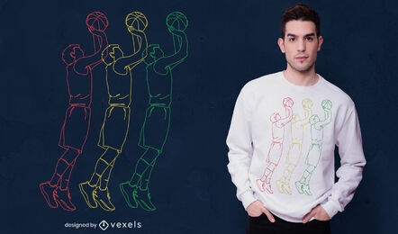 Diseño de camiseta de jugador de baloncesto.