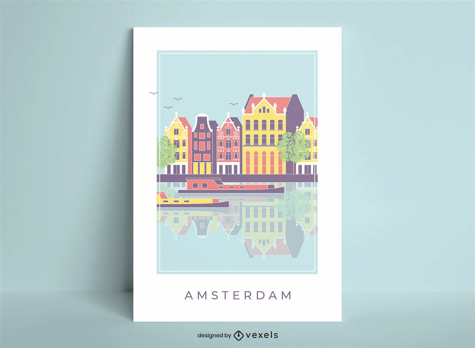 Stadtlandschaftsplakat von Amsterdam