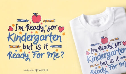 Kindergarten süßes Zitat T-Shirt Design