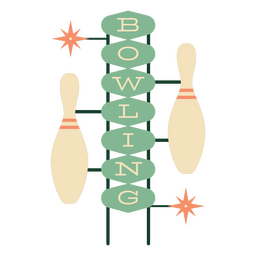 Assine o boliche retrô Desenho PNG
