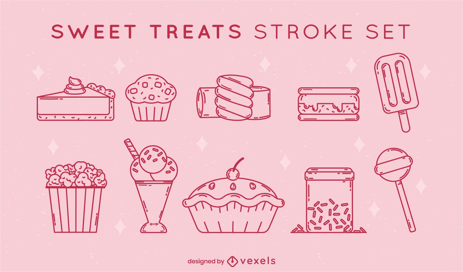 Sweet treats set stroke