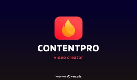 Modelo de logotipo de vídeo de fogo