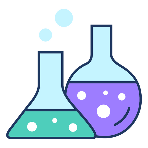Ícone de ciência de tubos de química Desenho PNG