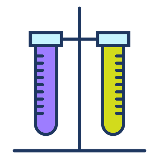 Ícone de tubos de ciência química Desenho PNG