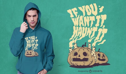 Halloween pumpkin ghosts t-shirt design