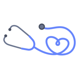 Blue stethoscope heart