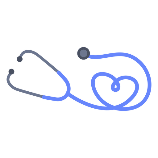 Corazón estetoscopio azul