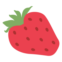 Strawberry flat simple fruit PNG Design Transparent PNG