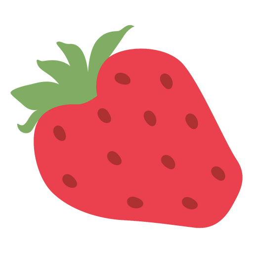 Flache einfache Frucht der Erdbeere PNG-Design