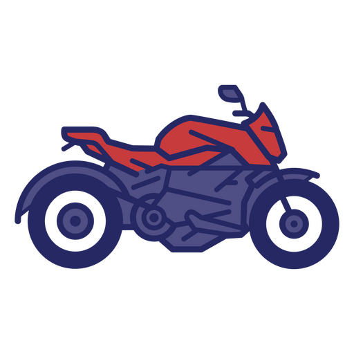 Traço de cor de moto vermelho e roxo Desenho PNG