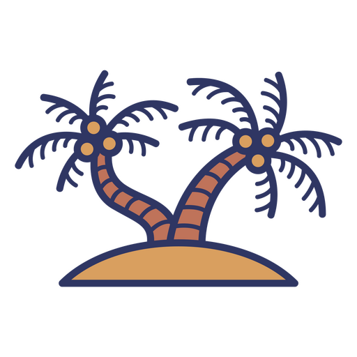 Palm trees oasis PNG Design