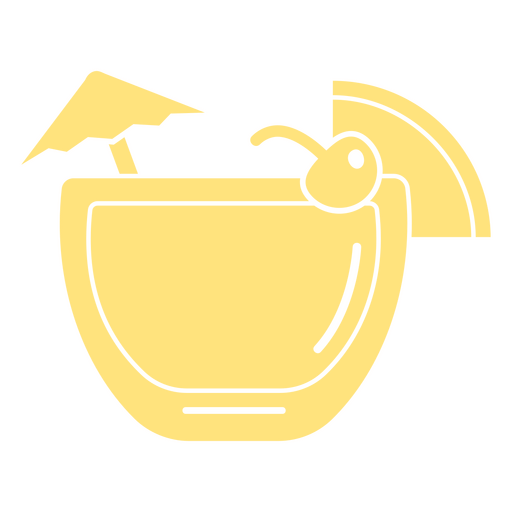 Cocktail ausgeschnitten gelb PNG-Design