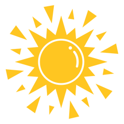 Geometrische gelbe Sonne PNG-Design