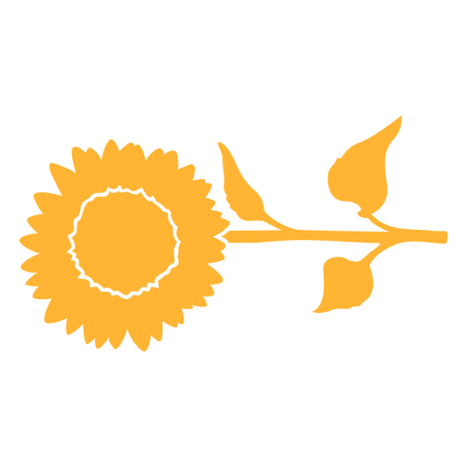 Cortar girasol amarillo Diseño PNG