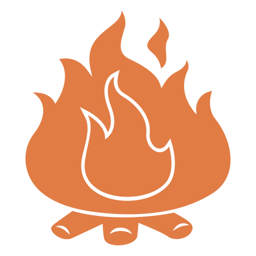 Bonfire cut out orange PNG Design