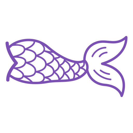 Mermaid tail stroke PNG Design